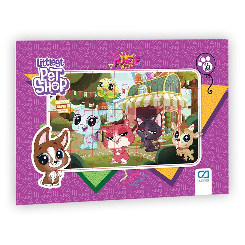 Littlest%20Pet%20Shop%20Frame%20Puzzle/Yapboz%2035%20Parça%20Mor%20Tema