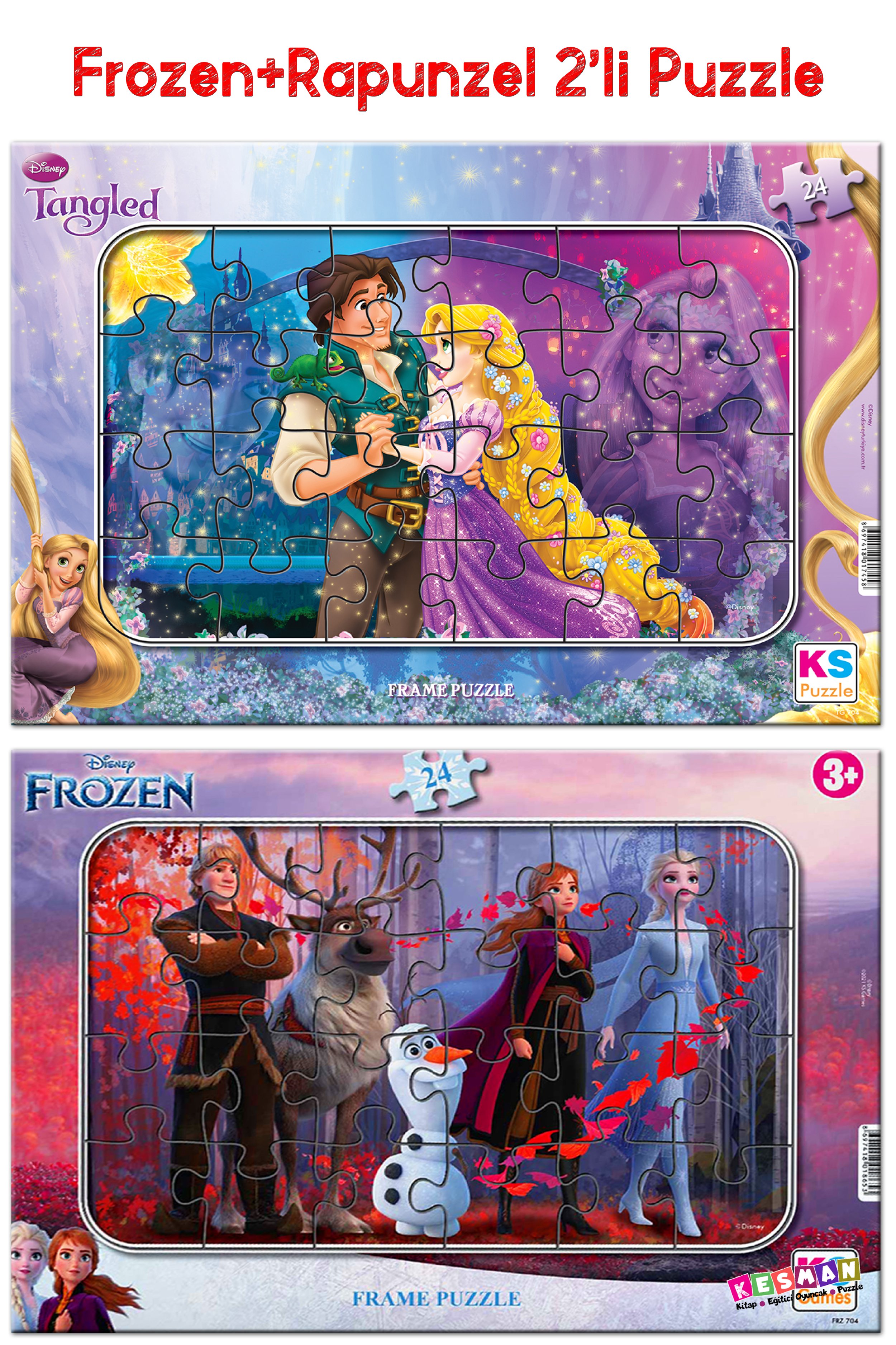 Elsa%20Frozen%20ve%20Rapunzel%20Tangled%202’li%20Puzzle/Yapboz